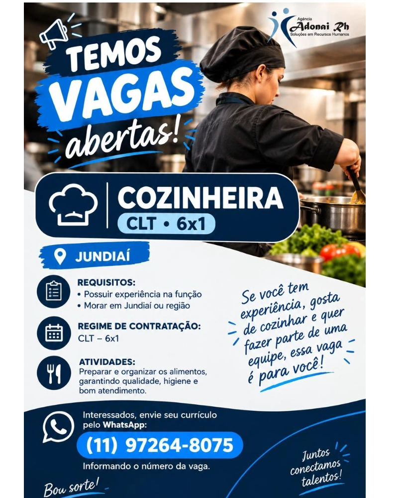 Flyer da Vaga