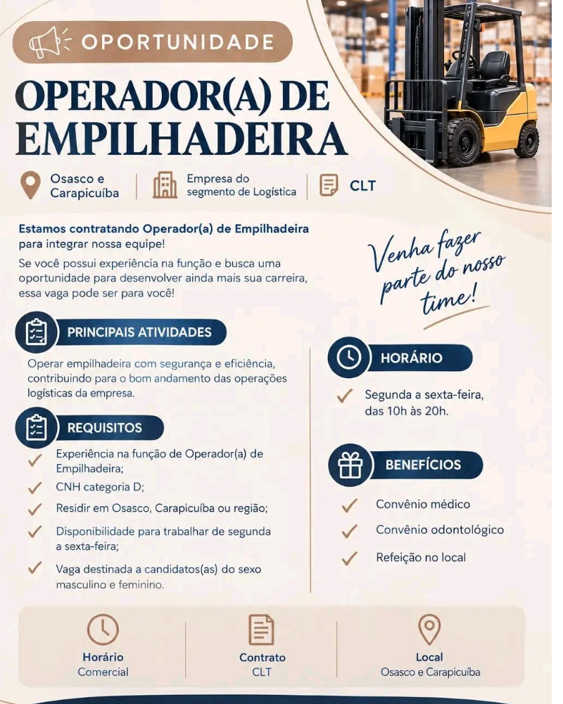 Flyer da Vaga