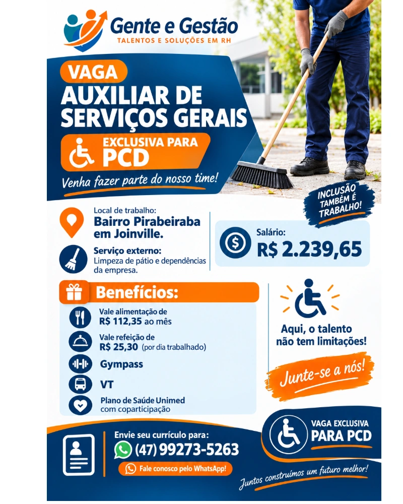 Flyer da Vaga