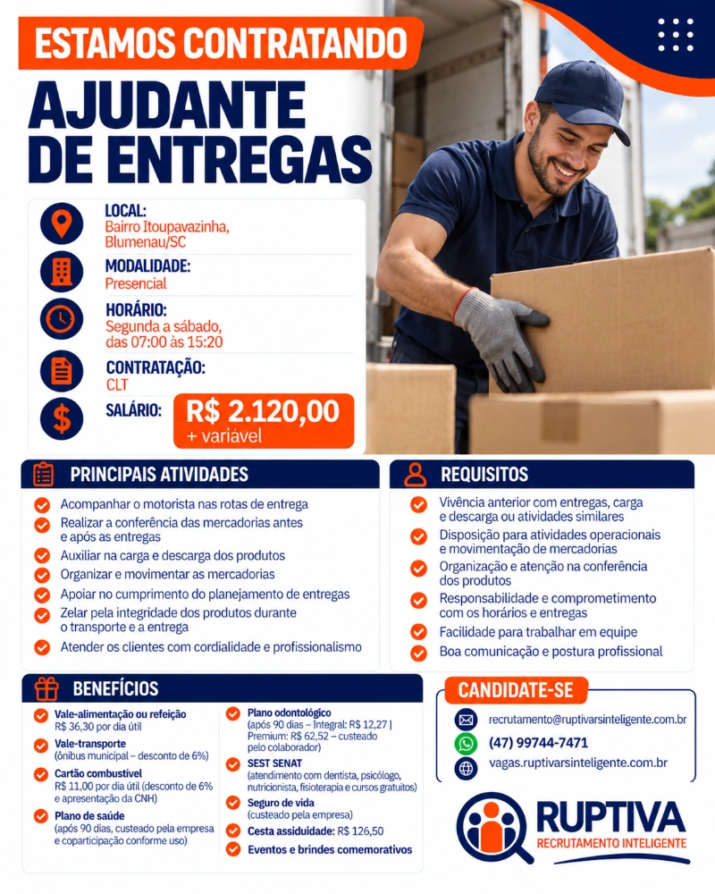 Flyer da Vaga