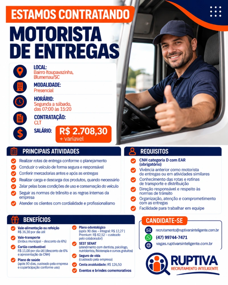 Flyer da Vaga