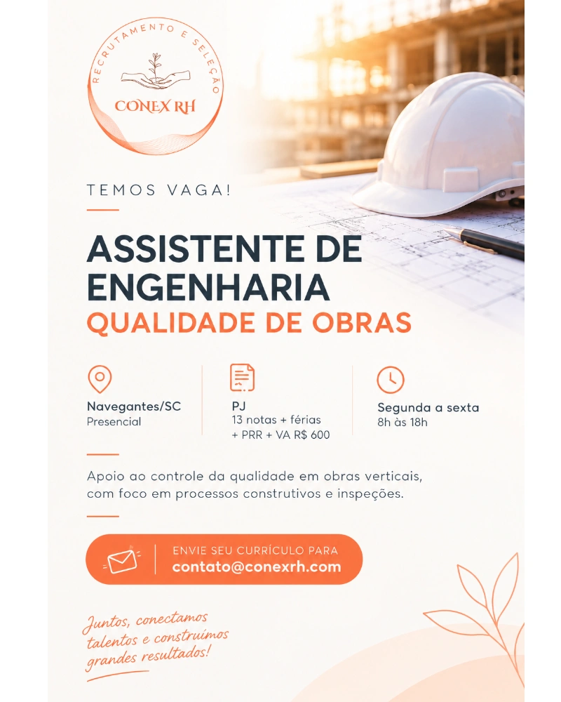 Flyer da Vaga