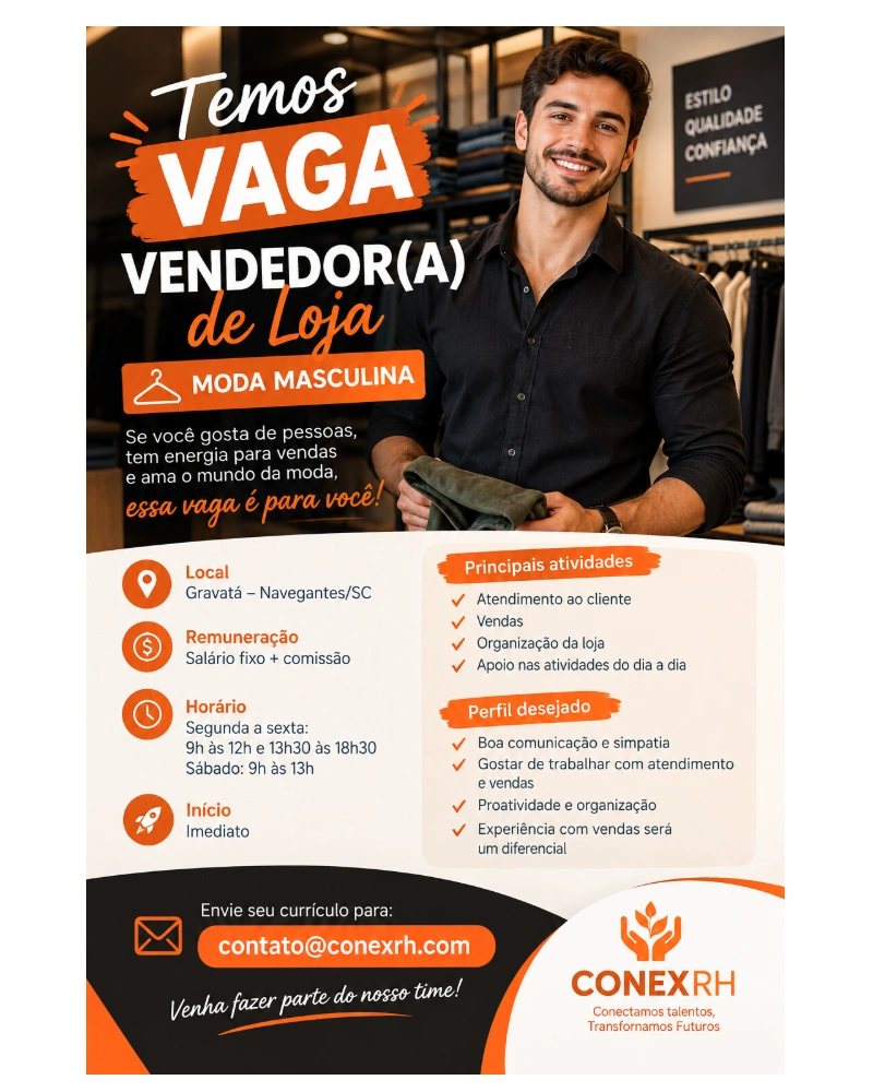 Flyer da Vaga