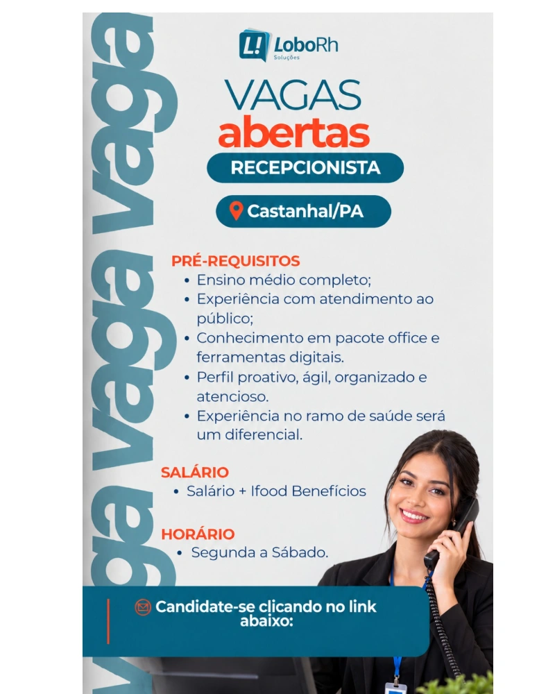 Flyer da Vaga